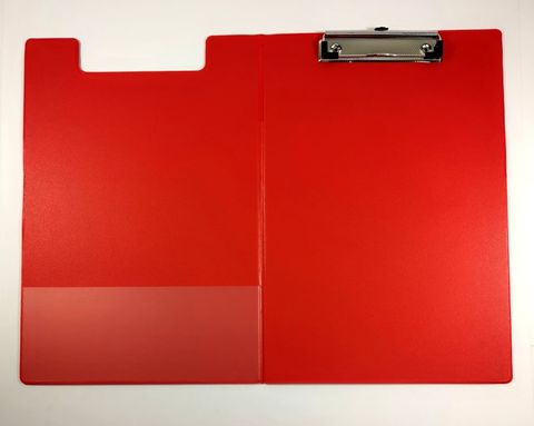 CLIPFOLDER A4 RED WITH POCKET