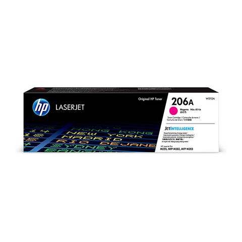 HP #206A MAGENTA TONER CARTRIDGE W2113A - 1,250 PAGES