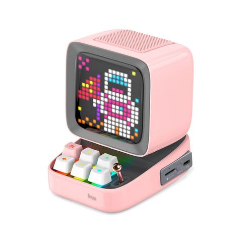 "PINK - DISCOVER THE PIXEL ART MAGIC WITH DIVOOM DITOO SPEAKER. A MOBILE APP PROVIDES NUMEROUS USEFUL DAILY, FUNCTIONS AND PIXEL ART CREATION TOOLS AS WELL AS THE ACCESS TO THE WORLDS LARGEST PIXEL ART COMMUNITY. SPARK YOUR IMAGINATION WITH THE DITOO."