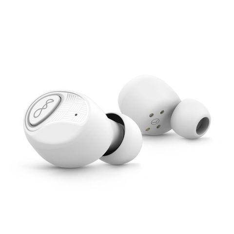 THE BLUEANT WHITE PUMP AIR 2 TRUE WIRELESS MICROBUDS ARE THE WORLD'S SMALLEST AND LIGHTEST TRUE WIRELESS MICROBUDS. HD AUDIO WITH 6MM DYNAMIC DRIVER. 7 SIZES OF COMFORTSEAL TIPS. STEREO HANDSFREE CALLING. 15 HRS OF PLAYBACK WITH CASE.