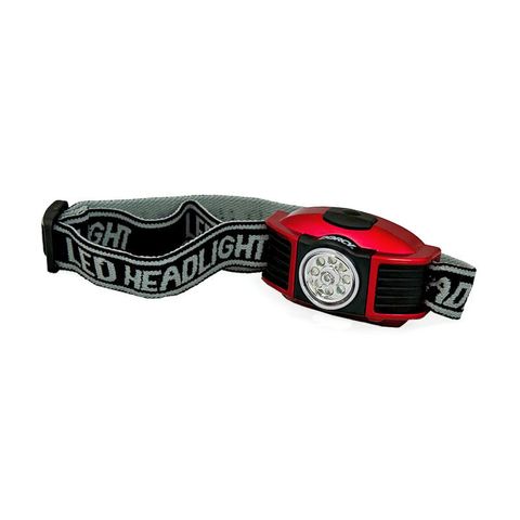 "DORCY 3AAA 42 LUMEN LED HEADLAMP, COMFORTABLE AND ADJUSTABLE HEAD STRAP, BATTERIES INCLUDED, 3 LIGHT MODES,WHITE, RED, GREEN, 12 HOUR RUN TIME"