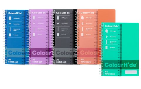COLOURHIDE NOTEBOOK A5 200PG ASSORTED -