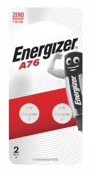 BATTERY ENERGIZER A76/LR44/PX76A  PK2  BUTTON