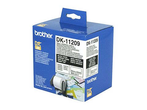 DYN-DK11209 BROTHER DK11209 WHITE LABEL - 29MM X 62MM - 800 PER ROLL - CQS15