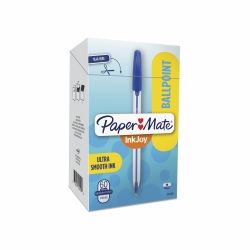 PAPERMATE INKJOY 100 BALLPOINT PEN BLUE BX60