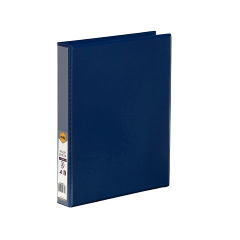 BINDER A4 4D 25MM BLUE INSERT CLEARVIEW