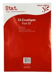 C4 ENVELOPE STAT STRONG WHITE PEEL & SEAL PK50
