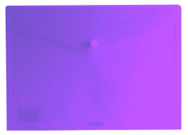 DOCUMENT WALLET A4 PURPLE TINT PVC BUTTON CLOSURE