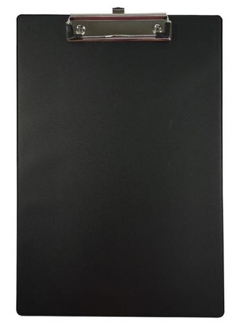 CLIPBOARD A4 PVC BLACK - NO FRONT COVER