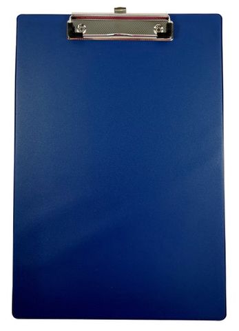 CLIPBOARD A4 PVC BLUE - NO FRONT COVER