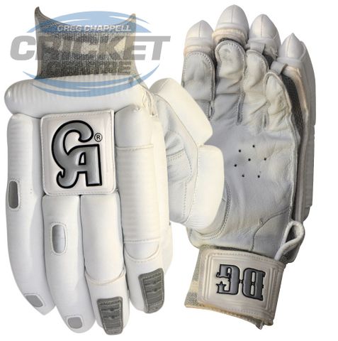 CA DG DRAGON WHITE CRICKET BATTING GLOVES LARGE LH