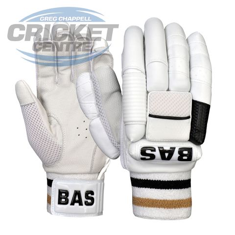 BAS PLAYER CRICKET BATTING GLOVES WHITE/BLACK - Greg Chappell Cricket Centre