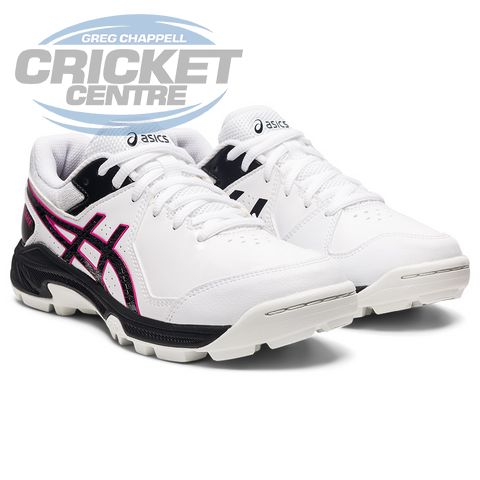 ASICS GEL PEAKE WOMENS CRICKET RUBBER SHOE WHITE/BLACK