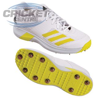 ADIDAS adiPOWER VECTOR MID CRICKET SPIKE YELLOW