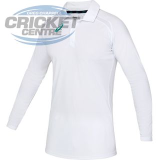 ASICS 21 CRICKET PLAYING SHIRT WHITE LONG SLEEVE