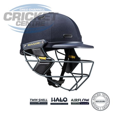 MASURI VS TEST STEEL CRICKET HELMET BLACK YOUTH