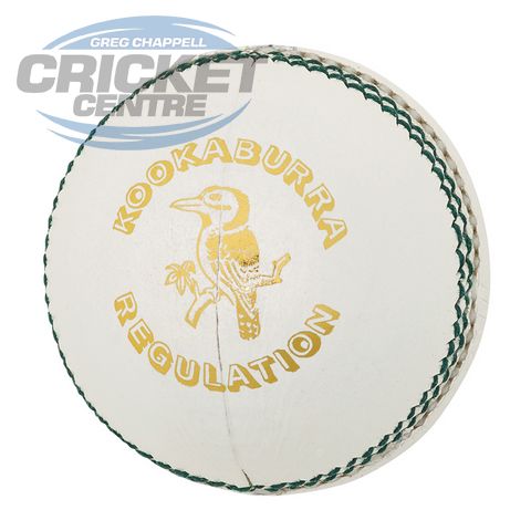 KOOKABURRA REGULATION 4 PIECE CRICKET BALLS - 156g - WHITE, ECA STAMPED