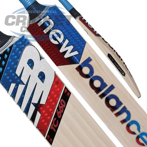 NEW BALANCE TC660 CRICKET BAT BLUE RED JUNIOR Greg Chappell