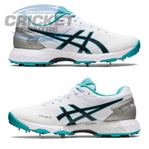 ASICS 350 NOT OUT FF CRICKET SPIKE WHITE/SEA - Greg Chappell Cricket Centre