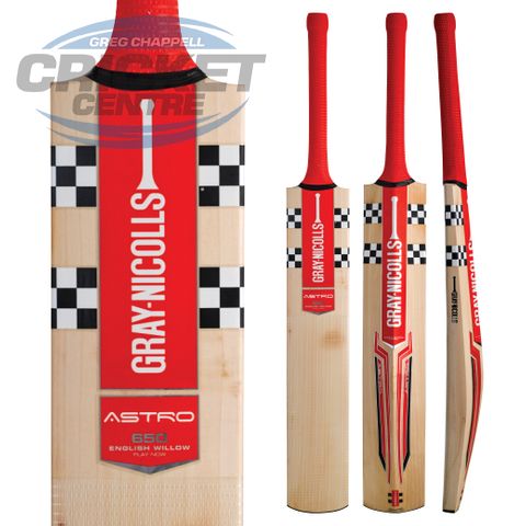 GRAY-NICOLLS ASTRO 650 ENGLISH WILLOW CRICKET BAT WITH PLAY NOW