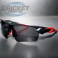 COUNTY FLAME SUNGLASSES BLK/RED-GREY