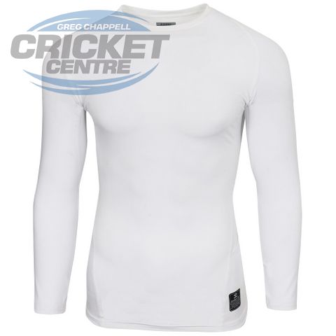 SHREY BASELAYER COMPRESSION LONG SLEEVE TOP  WHITE LARGE