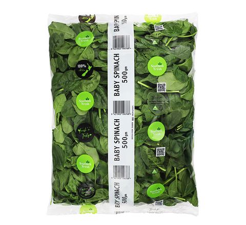 SPINACH BABY LEAVES  -500GM BAG