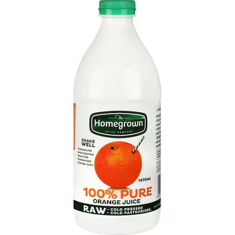 HG ORANGE JUICE 1L (PULP) - HOMEGROWN