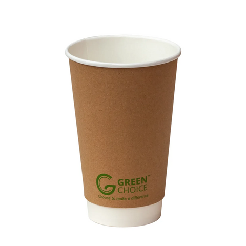 GREEN CHOICE D/WALL COFFEE CUP 16oz - 500 PER CTN
