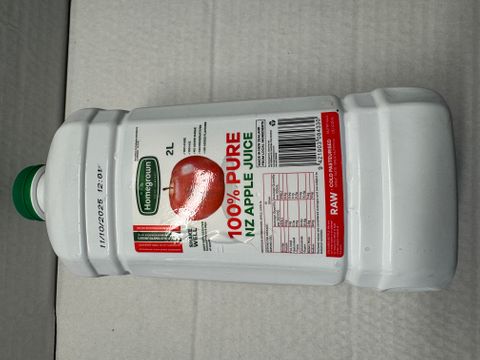 HG APPLE JUICE 2L  HOMEGROWN