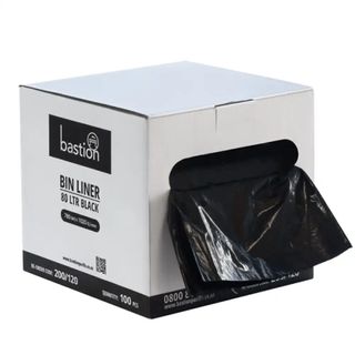 BIN LINERS BASTION (ROLL 80 LTR BLACK)