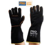 WELDING GLOVES LONG BLACK AND GOLD 406MM