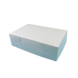 Cake Box White Lined 1/4 Slab /100
