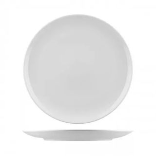 Nano Coupe Plate Round White &Green Dble Line 310mm