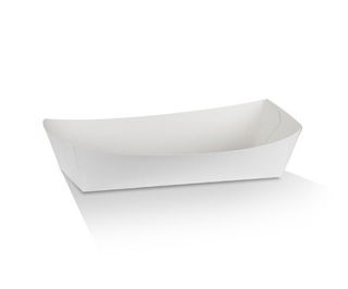 Hot Dog Tray Cardboard White 190X70X50Mm /