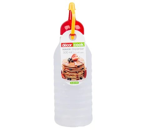 Decor Squeeze Sauce Bottle 500Ml Red Lid