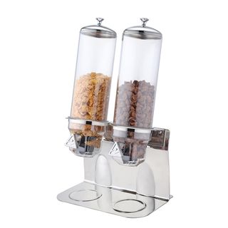 Sunnex Cereal Dispenser Double S/S w/ Acrylic Body 360W x 250D x 605H mm