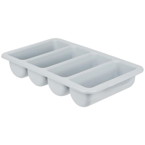 Cutlery Box 4 Compartment Plastic Grey