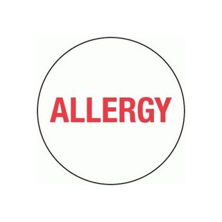 Removable 24mm Circle Allergy (Red) /1000