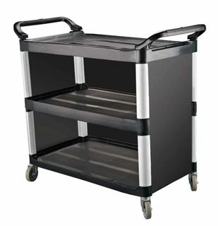 Ken Hands Utility Cart 3 Side Enclosed Large Black 1020X500X960Mm