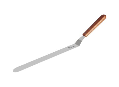 Spatula Cranked Wood Handle S/S 300x44mm 380mm