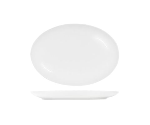 Platter Oval Coupe Core Tablecraft  White 300x215x30mm