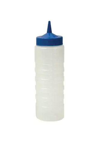 Sauce Bottle - Clear Body Blue Lid 750ml