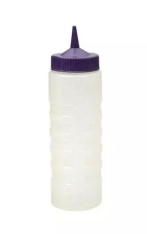 Sauce Bottle - Clear Body Purple Lid 750ml