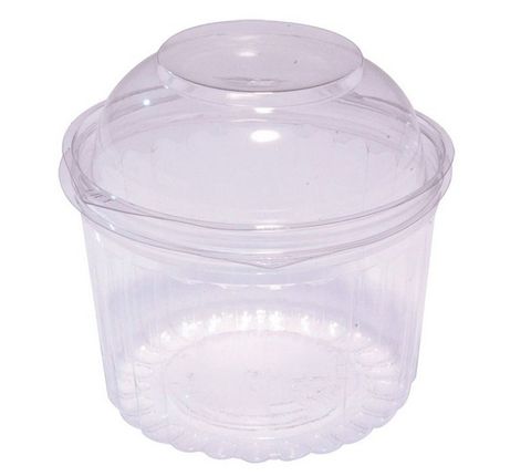 Bowl Pet Dome Lid Clear 16oz