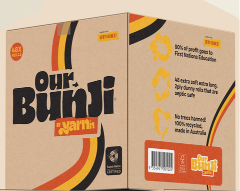 Bunji by Yarn'n Toilet Tissue Recylced 2 Ply 400 Sheet