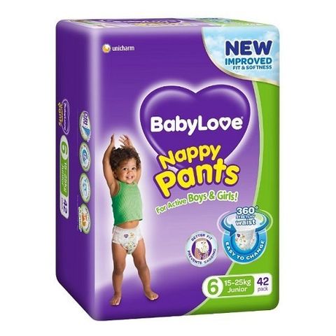 Baby Love Nappies Size 6 Junior 15-25Kg (78)