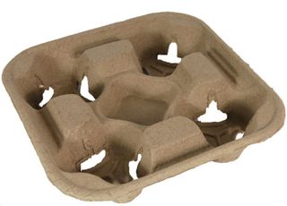 4 Cup Carry Tray Moulded Fibre 200 / Carton