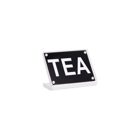 Buffet Sign Acrylic "Tea" w/S/S Magnet Plate