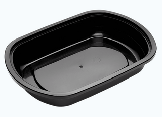 Homeal PP Oval Container Base Black 16oz 500ml